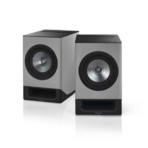 Rent to own Technics - Premium Class Hi-Res 200W Wireless Bookshelf Networking Speakers - Silky Grey