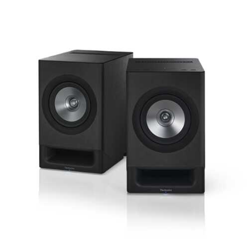 Rent to own Technics - Premium Class Hi-Res 200W Wireless Bookshelf Networking Speakers - Charcoal Black