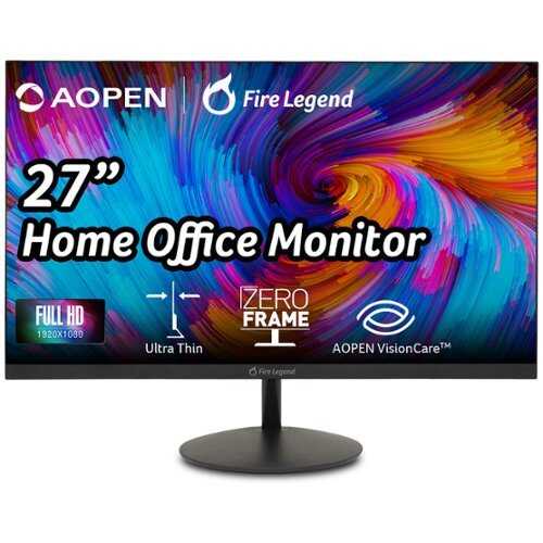 Rent to own Acer - AOPEN 27SA2 Ebi 27" FHD Ultra-Thin 100Hz 1ms FreeSync IPS Gaming and Work Monitor (HDMI 1.4 and VGA) - Black