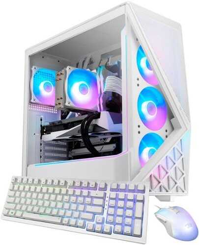 Rent to own iBUYPOWER - iBUYPOWER- Slate 9 White Gaming Desktop PC- Intel Core Ultra 7 265F,NVIDIA GeForce RTX 5060Ti 8GB,32GB DDR5 RGB,2TB SSD - White