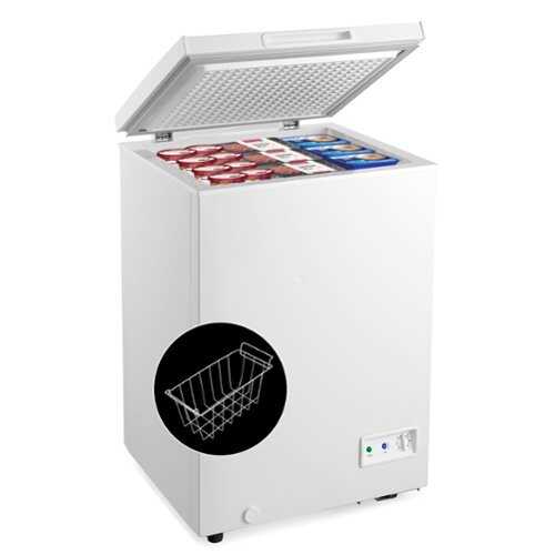 Rent to own Costway 3.5 Cubic Feet Chest Freezer w/Removable Storage Basket Deep Freezer - White