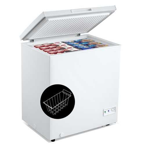 Rent to own Costway 5 Cubic Feet Chest Freezer w/Removable Storage Basket Deep Freezer - White