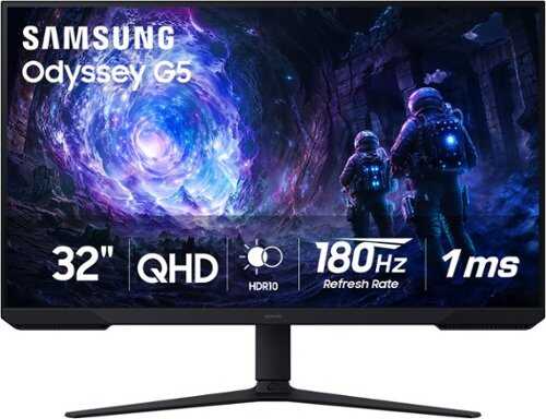 Rent to own Samsung - 32" Odyssey G51F QHD 180Hz 1ms AMD FreeSync Gaming Monitor with HDR10 (DisplayPort, HDMI) - Black