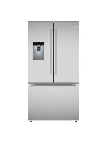 Rent to own Bosch - 500 Series 26 Cu. Ft. 3-Door French Door Refrigerator with External Water and Ice - Stainless Steel