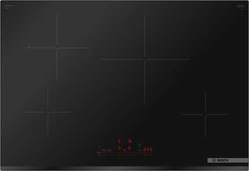 Rent to own Bosch - 800 Series 30" Built-In Electric Induction Cooktop with 4 elements, HomeConnect and Frameless Design - Black