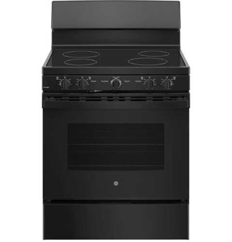 Rent to own GE - 5 cu. ft. Freestanding  Electric Range with Self-Cleaning and Dual-Element Bake - Black