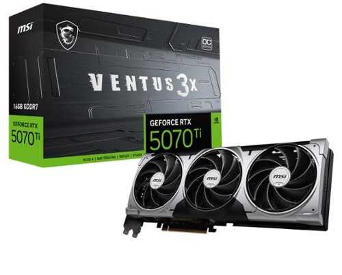 Rent to own MSI - NVIDIA GeForce GeForce RTX 5070 TI 16G VENTUS 3X OC 16GB GDDR7 PCI Express Gen 5 Graphics Card - Black