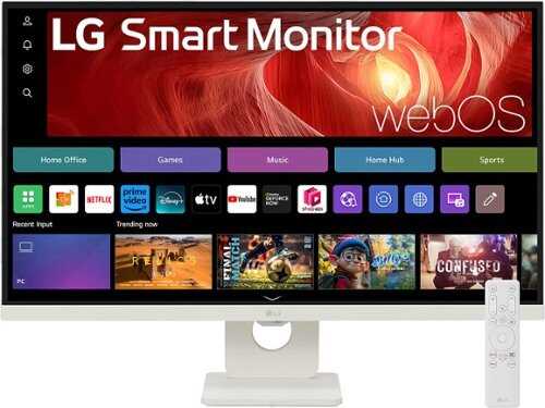 Rent to own LG - 27" IPS UHD 60Hz 5ms Smart Monitor with HDR10 (HDMI, USB-C) - White