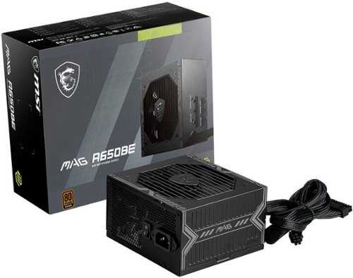 Rent to own MSI - MAG A650BE 650W Non-Modular 80 Plus Bronze Power Supply - Black