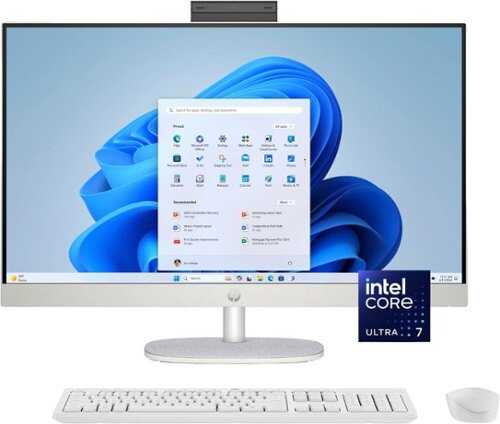 Rent to own HP - 27" Full HD Touch-Screen All-in-One with Adjustable Height - Intel Core Ultra 7 - 16GB DDR5 Memory - 1TB SSD - Shell White