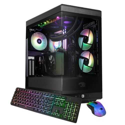 Rent to own iBUYPOWER - Y40 PRO Black Gaming Desktop PC - AMD Ryzen 7 9700X, AMD Radeon RX 9070 16GB, 32GB DDR5 RGB,2TB NVMe - Black