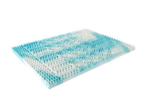Rent to own Bestier - 2 Inch 5-Zone Memory Foam Mattress Topper, Gel Infused Foam Mattress Topper for Pressure Relief Bed Topper - Twin