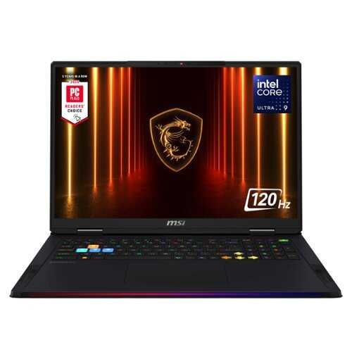 Rent to own MSI - Raider 18HX AI 18" 120Hz Gaming Laptop UHD+ miniLED - Intel Core Ultra 9 285HX with 64GB Memory - RTX 5080 - 4TB SSD - Core Black, Black