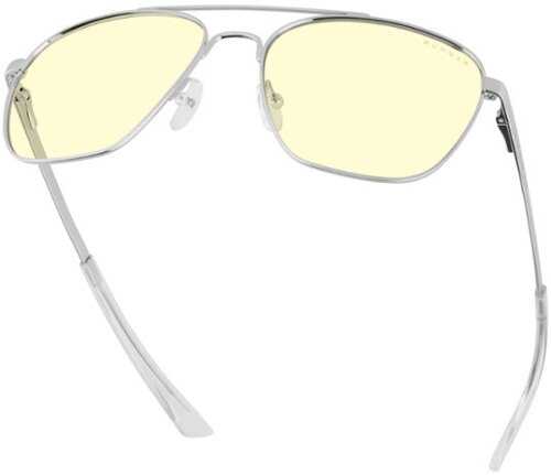 Rent to own GUNNAR - Mustang Computer Glasses with Blue Light Reduction, Amber Lenses - Chrome