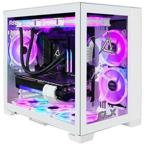 Rent to own CLX Scarab Gaming Desktop - AMD Ryzen 7 7800X3D - 32GB DDR5 5600 Memory - GeForce RTX 5070 - 2TB NVMe M.2 SSD - White