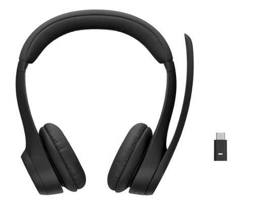 Rent to own Logitech - Zone 305 Wireless Noise Cancelling Over-the-Ear Headset UC Version with Receiver - Black