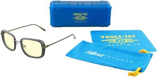 Rent to own GUNNAR - Fallout Vault 33 Computer Glasses with Blue Light Reduction, Clear Lenses - Gunmetal/Olive