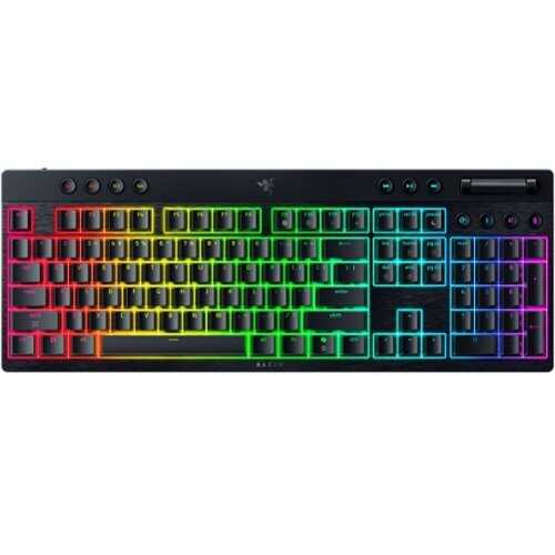 Rent to own Razer - BlackWidow V4 Low-profile HyperSpeed Wireless Full Size Mechanical Yellow Linear Switch Gaming Keyboard with Chroma RGB - Black