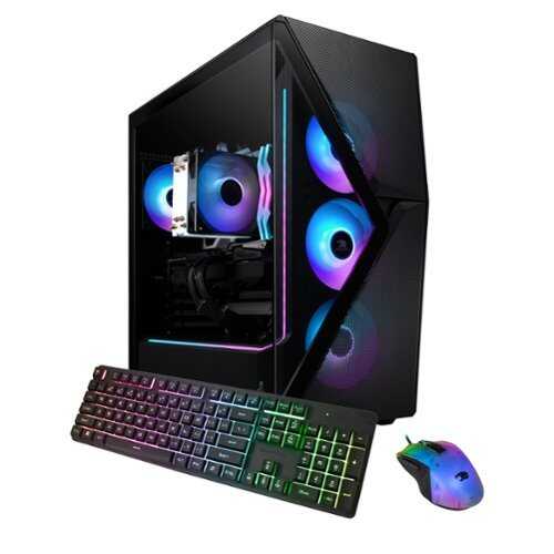 Rent to own iBUYPOWER - Slate 8 MESH Gaming Desktop PC - AMD Ryzen 7 8700F, NVIDIA GeForce RTX 5070 12GB, 32GB DDR5 RGB,1TB SSD - Black