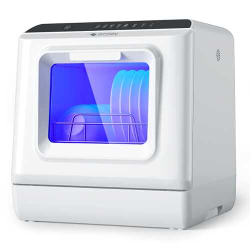 Rent to own ecozy Portable Dishwasher Countertop, Mini Dishwasher with a Built-in 5L Water Tank