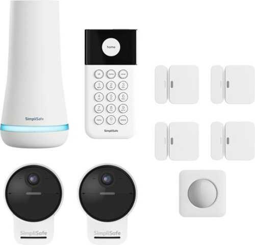 Rent to own SimpliSafe - 9pc Outdoor Home Security System - White