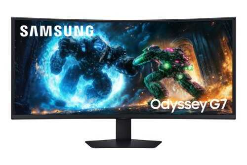 Rent to own Samsung - 40" Odyssey G75F WUHD 180Hz 1ms AMD FreeSync Prem Pro Curved Gaming Monitor with HDR 600 (DisplayPort, HDMI) - Black