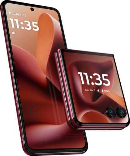 Rent to own Motorola - razr ultra 2025 512GB (Unlocked) - PANTONE Rio Red