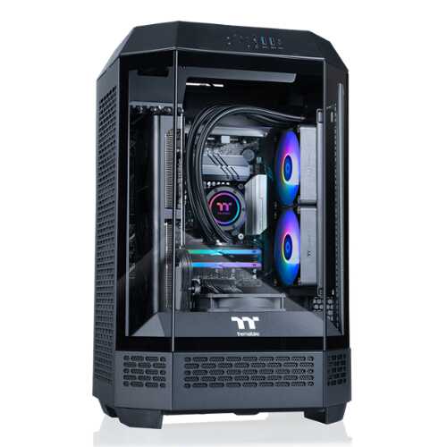 Rent to own Thermaltake - LCGS Reactor 7897X Gaming Desktop AMD Ryzen 7 7800X3D, 32GB Memory, Radeon RX 9070 XT, 2TB SSD NVMe M.2 - Black