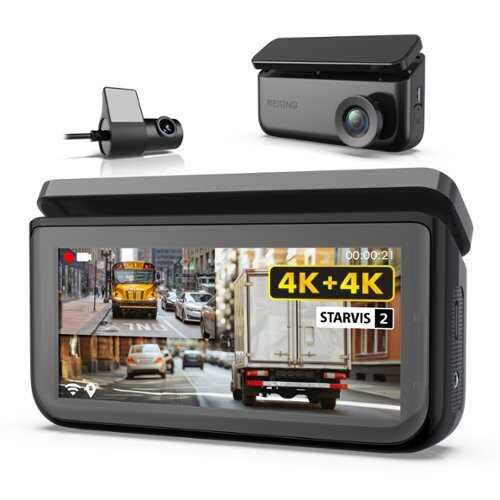 Rent to own Rexing - R88 4K Front + 4K Rear Dual Sony STARVIS 2 Dash Cam with 5.8GHz WiFi GPS - Black