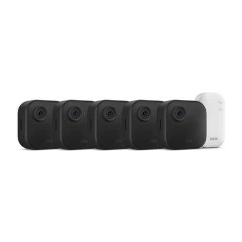 Rent to own Blink Outdoor 4 – Wireless smart security camera, two-year battery life, 1080p HD. Sync Module Core included – 5 Cameras - Black