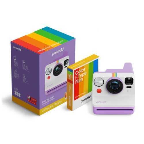 Rent to own Polaroid - Now Gen 3 Instant Camera + Color Film Bundle (8 Photos) - Purple