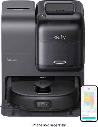 Rent to own eufy - Robot Vacuum Omni E28 and Roller Mop with Faster Self-Cleaning, Detangle Brush, Portable Carpet Cleaner, Edge Cleaning - Black