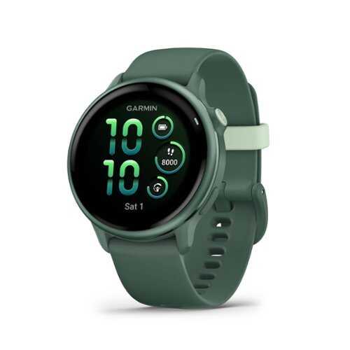 Rent to own Garmin - vívoactive 6 GPS Smartwatch 42 mm Fiber-reinforced polymer - Metallic Jasper Green with Jasper Green Band