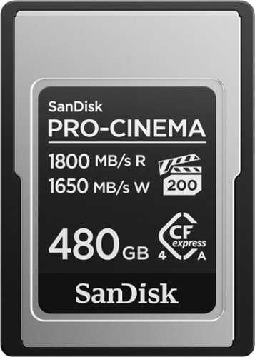 Rent to own SanDisk - PRO-CINEMA 480GB Cfexpress Type A Card