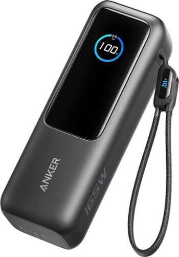 Rent to own Anker - Laptop Power Bank (25K, 165W, Built-In and Retractable Cables) - Black
