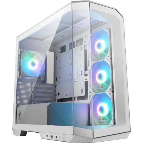 Rent to own MSI - MAG PANO 100R PZ WHITE ATX Mid-Tower PC Case - White
