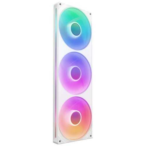 Rent to own NZXT - F420 RGB Core - 420mm Single-Frame Case Fan Unit with 3 x 140mm RGB Fans and Fluid Dynamic Bearings - White