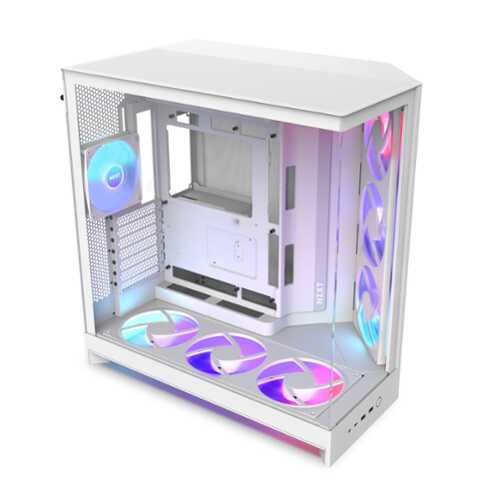Rent to own NZXT - H9 Flow+ RGB 2025 ATX Mid-Tower Dual-Chamber PC Case - White