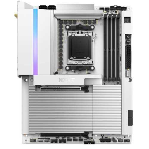 Rent to own NZXT - N9 X870E AM5 AMD X870E ATX DDR5 Wi-Fi 7 Motherboard with Full-Metal Cover and RGB - White