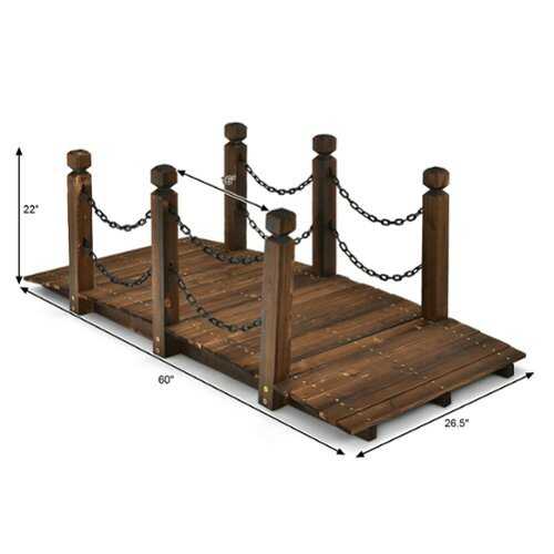 Rent to own Costway Solid Wood Planter Box with Trellis Weather-Resistant Outdoor 25''x11''x30'' - Dark brown