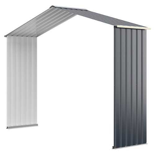 Rent to own Costway Outdoor Storage Shed Extension Kit for 9.1 ft Shed Width - Grey