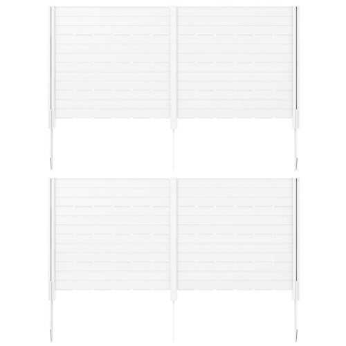 Rent to own Costway 2 PCS 48" L x 46" H Air Conditioner Fence Outdoor Privacy Fence Screen - White