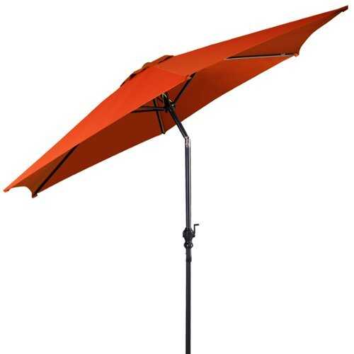 Rent to own Costway 9FT Patio Umbrella Patio Market Steel Tilt W/ Crank Outdoor Yard Garden - Orange