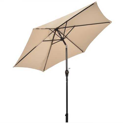Rent to own Costway 9Ft Outdoor Market Patio Table Umbrella Push Button Tilt Crank Lift Beige - Beige