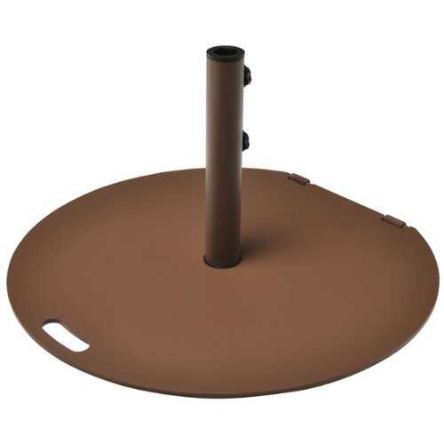 Rent to own Costway Patio 50LBS Umbrella Base Market Umbrella Stand Wheels Handle - Brown
