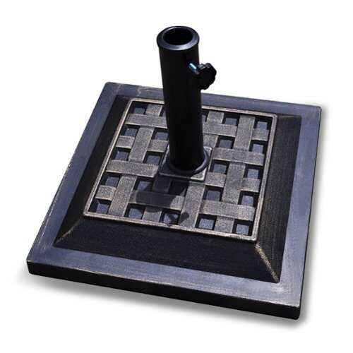 Rent to own Costway 17.5'' Umbrella Base Stand Market Patio Standing Outdoor Living Heavy Duty (Square) - bronze