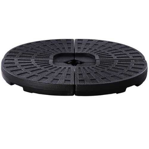 Rent to own Costway 4 Plate Patio Offset Umbrella Base Stand Weights Sand/Water Filled Base - Black
