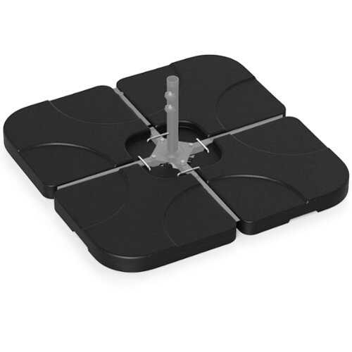 Rent to own Costway 20" Patio Offset Umbrella Base Stand Water Filled Base Weights Sand Plate Set - Black