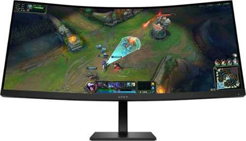 Rent to own HP OMEN - 34" VA Curved WQHD 180Hz AMD FreeSync Premium Gaming Monitor with Adjustable Height (DisplayPort, HDMI) - Black