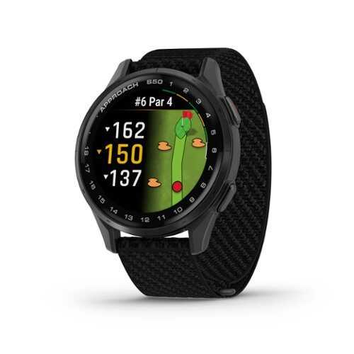 Rent to own Garmin - Approach S50 GPS Smartwatch 43mm Anodized Aluminum - Slate Aluminum Bezel with Black Nylon Band